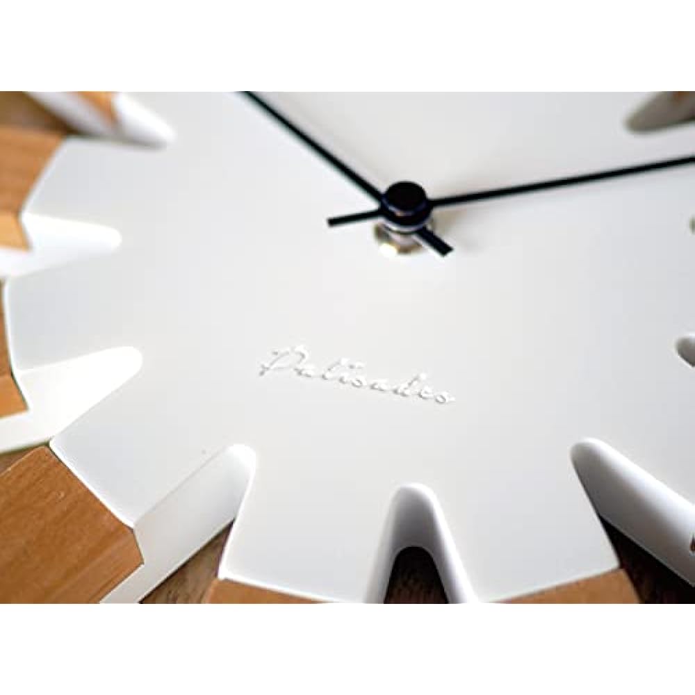Interform Wall Clock CL-2949WH Vielco White Scandinavian Wood W25 x H25 x D2.5cm Sweep Movement