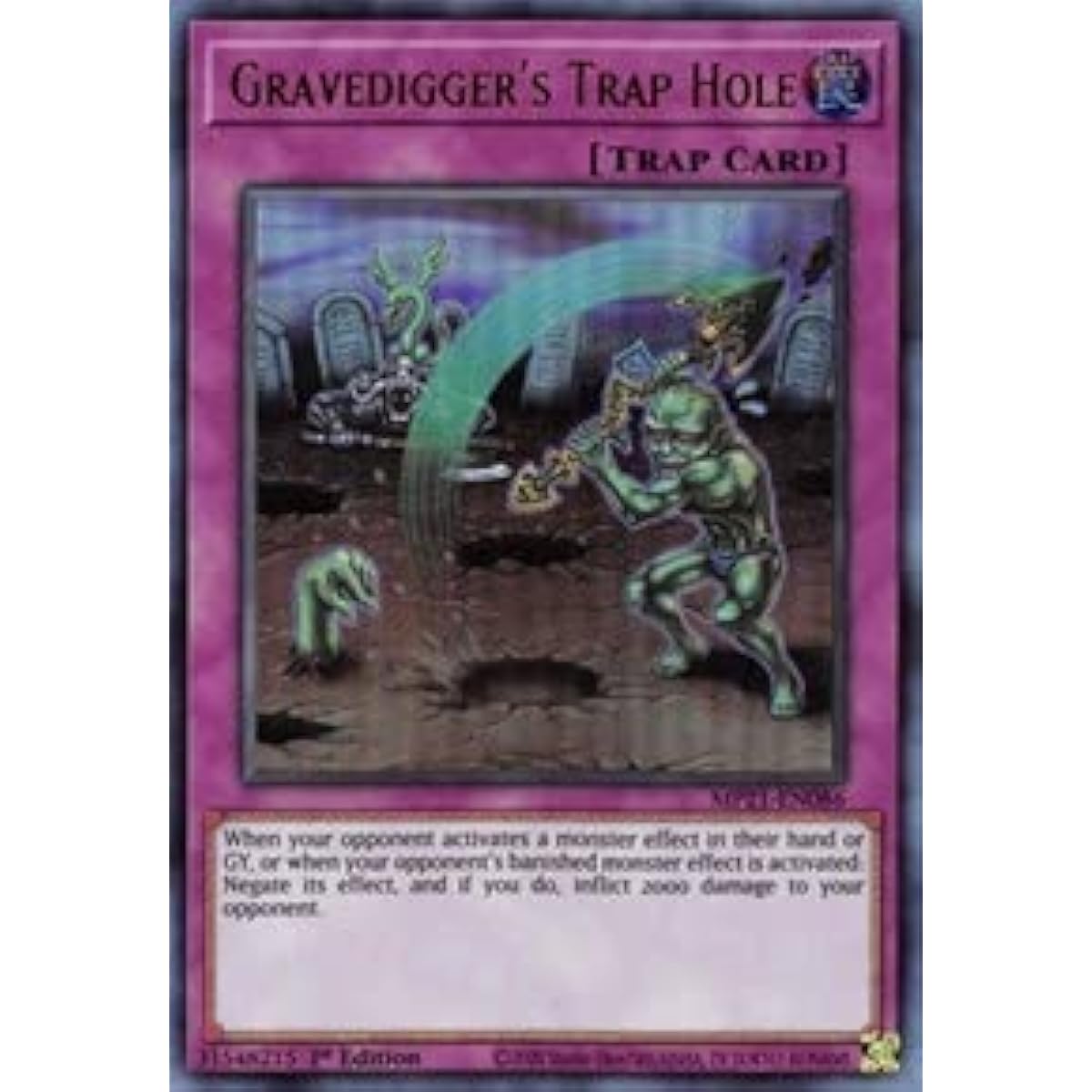 Gravedigger's Trap Hole MP21-EN086 Ultra Rare 1st Edition