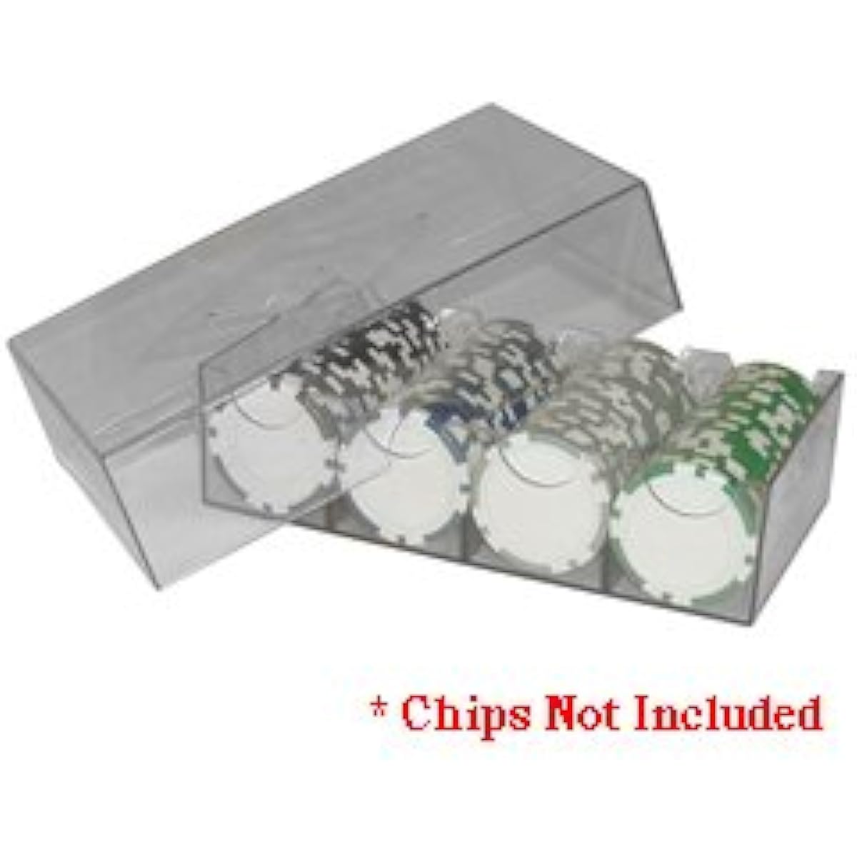 Plastic Poker Chip Storage Box with Cover - Holds up to 100 chips!