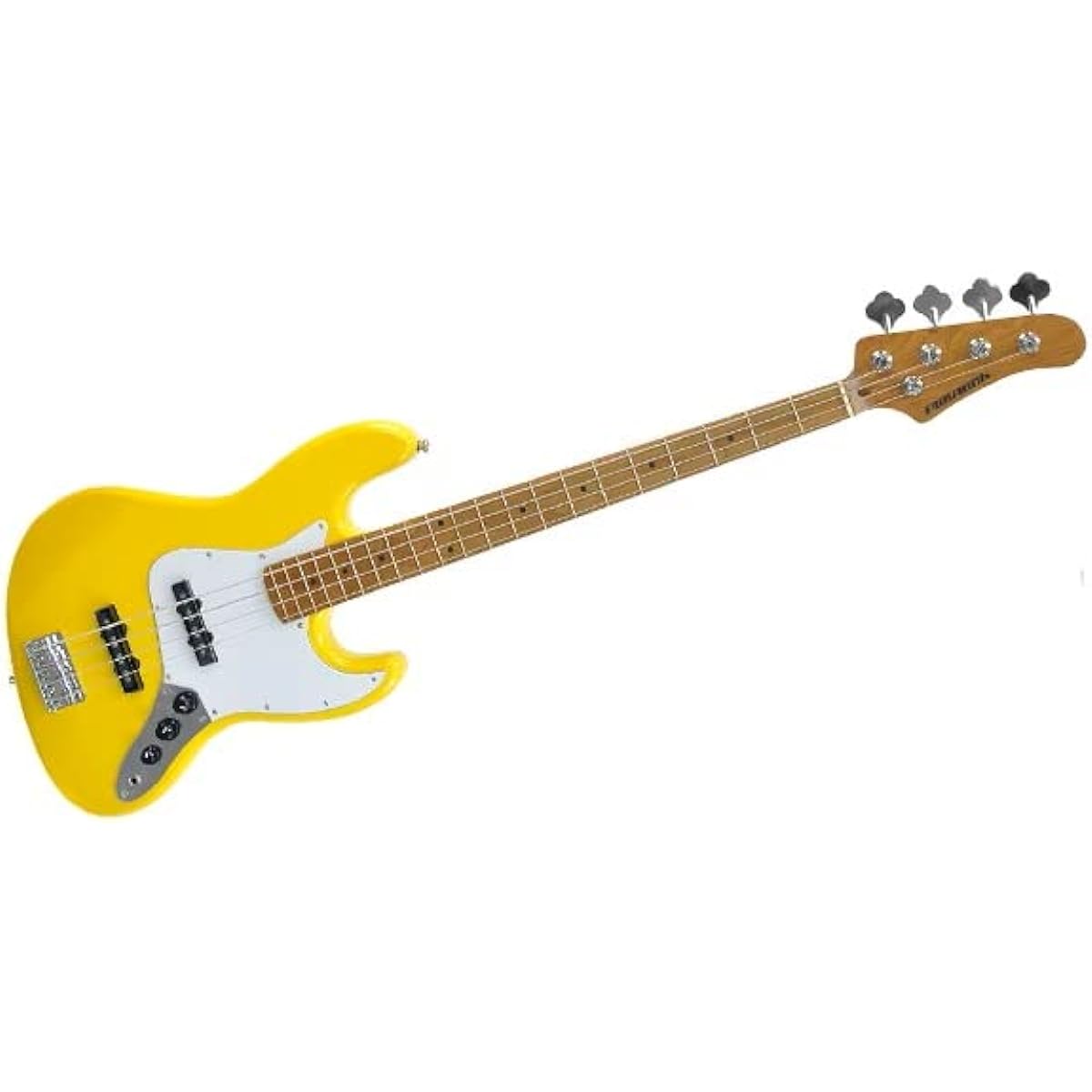PLAYTECH Electric Bass Jazz Bass Type Yellow [Carbonized Maple Neck]