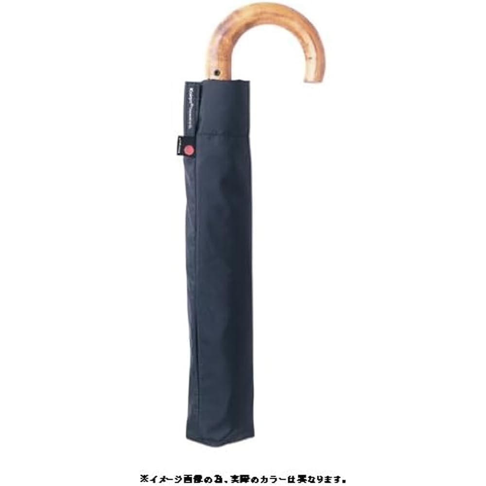 Knirps Folding Umbrella Automatic Open/Close One-Touch Compact Lightweight Folding Umbrella for Men Women Unisex [Regular Imported Product] Brand Wood Handle Topmatic SL Black KNS828-710