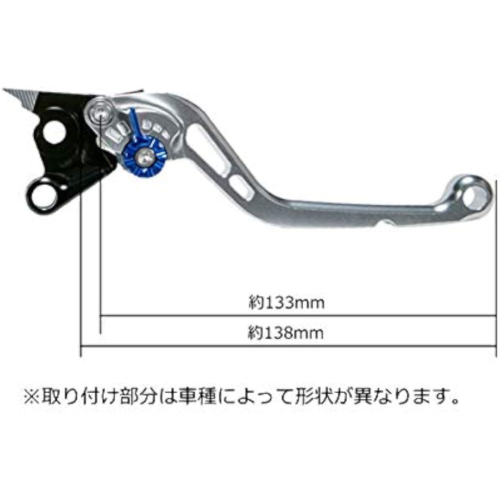 U-KANAYA Aluminum Brake Lever TYPE-S Lever: Black/Adjuster: Black Honda [Super Cub C125] [CT125 Hunter Cub]