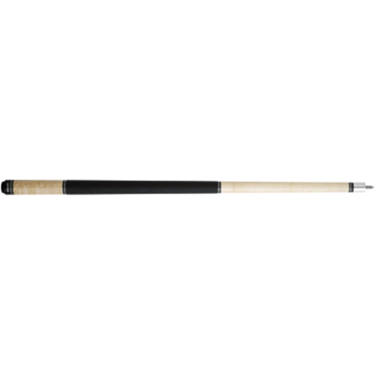 Action RNG01 Blonde Birdseye Maple Pool Cue Stick 58" Long with Black Faux Leather Wrap Grip and Double Silver Rings Black Rubber Bumper