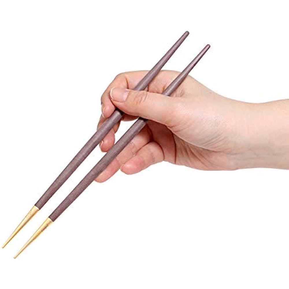 Cutipol GOA Brown Gold Chopsticks + Chopstick Rest Set G029BGB