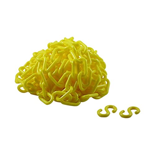 KONYO Plastic Chain #6 Fluorescent Yellow 5m (with 2 S hooks)