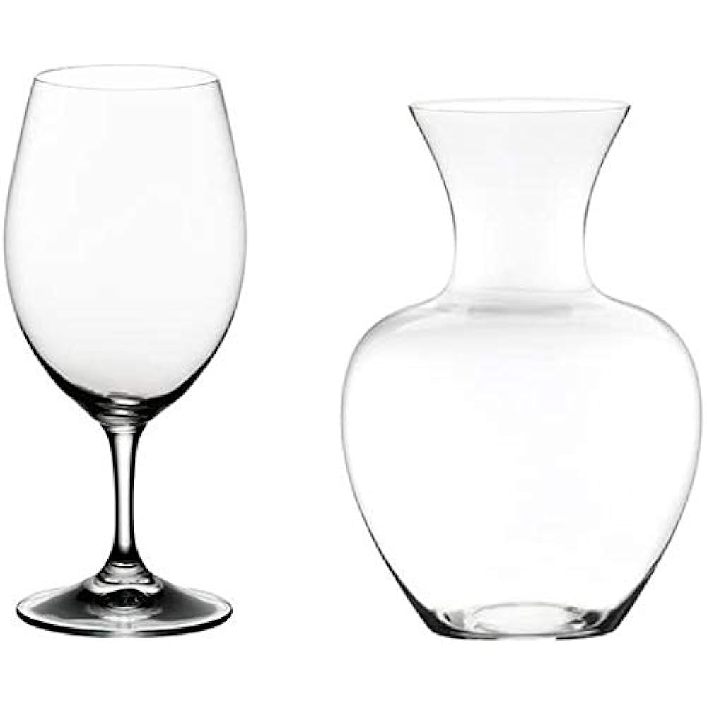 Riedel [Genuine Product] Red Wine Glass + Decanter Overture Magnum 350ml 6 pieces + Decanter Apple 1500ml 1 piece 5408/35