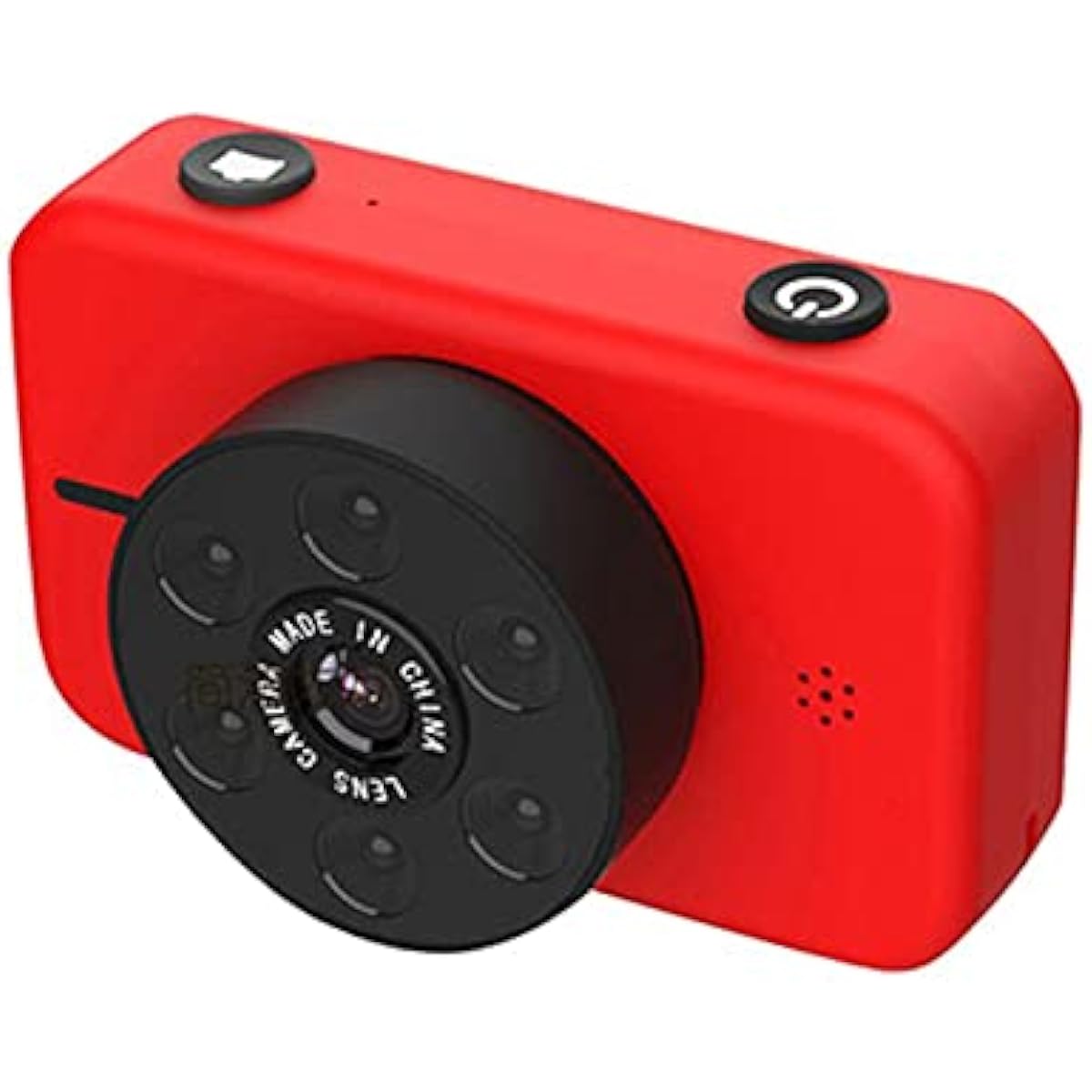 Kids Camera Retro Toy Camera Red Kids Camera with Monitor Boys Girls Strap Video Recording Timer Recording Continuous Recording