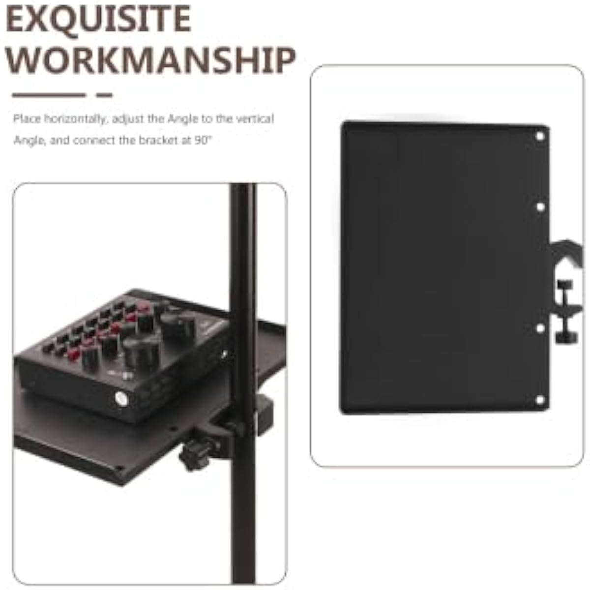 EXCEART Universal Sound Storage Tray Live Broadcast Microphone Mic Rack Stand 2pcs