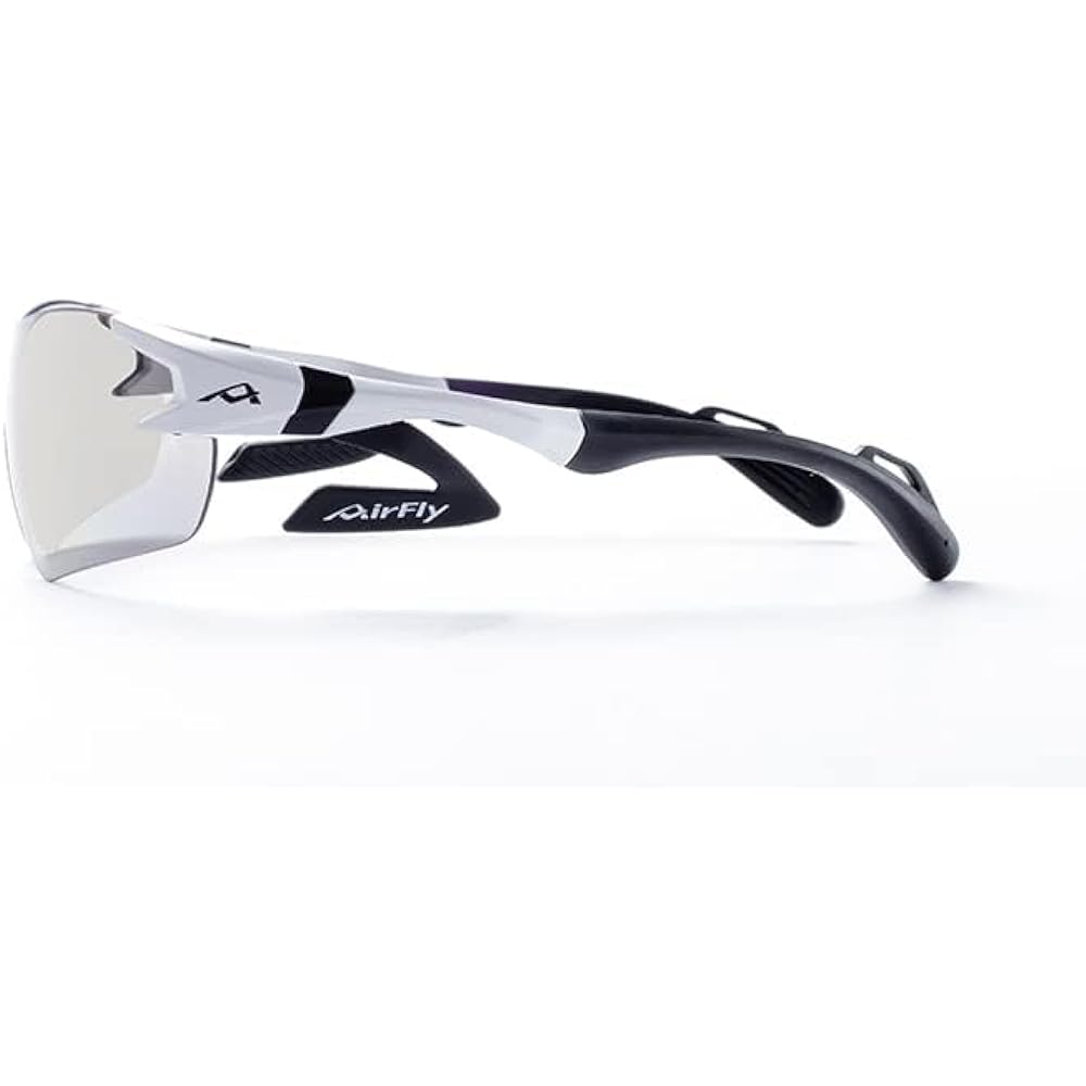 "Domestic regular product" AirFlay sports sunglasses without nose pads AF-301L series Frame color White matte Lens color Light smoke Visible light transmittance 24% UV cut rate 99% or more Product number AF-301 C-2L