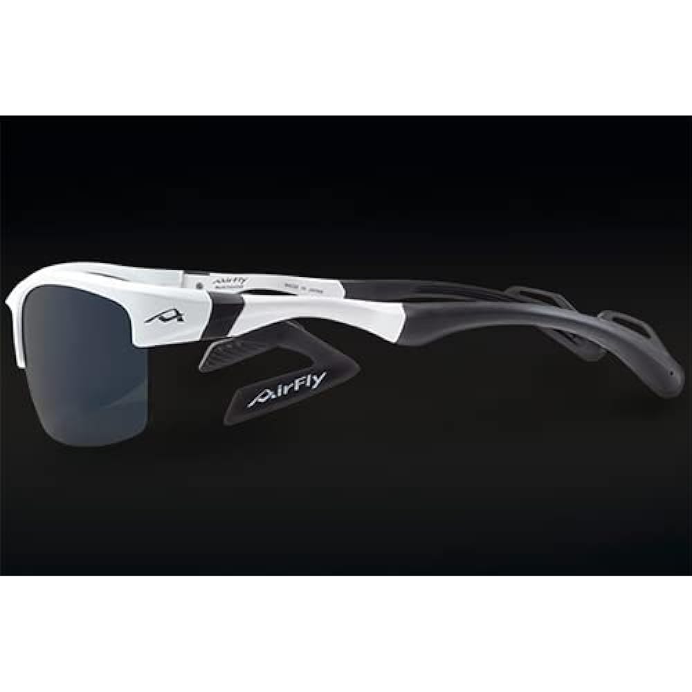 AirFly Nose Padless Sports Sunglasses AF-303 C-2 Equipped with New Side Pad White Frame AF-303 C-2 White