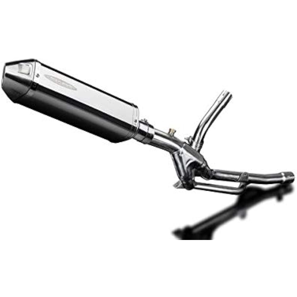 DELKEVIC Slip-on Stainless Steel Tri-Oval Muffler SUZUKI DL650 VSTROM Catalyst Straight 2017-2018 320mm KIT12JS