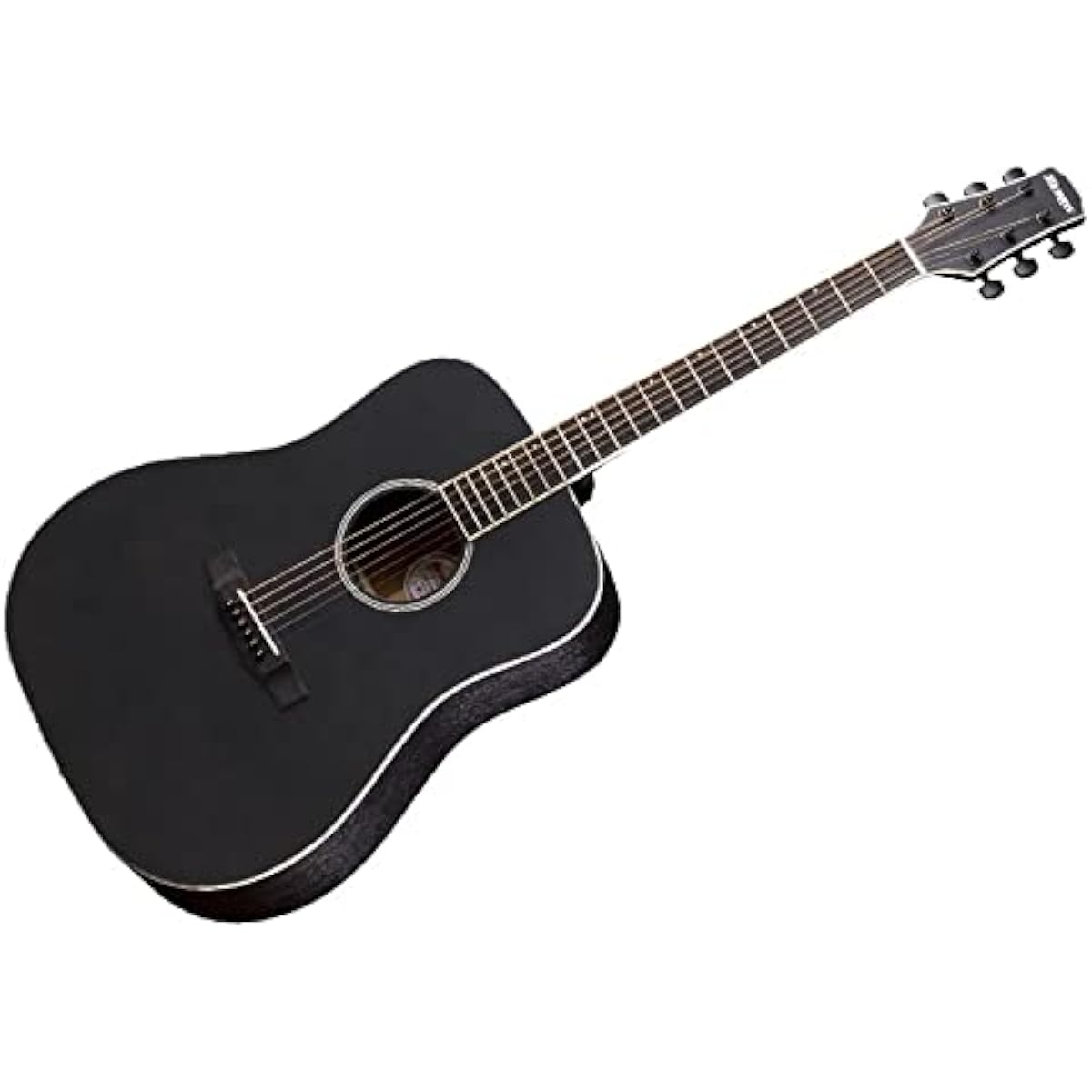 Morris M-021 BLK Solid Spruce Top Morris Dreadnought Size Acoustic Guitar Black Acoustic Guitar Outlet