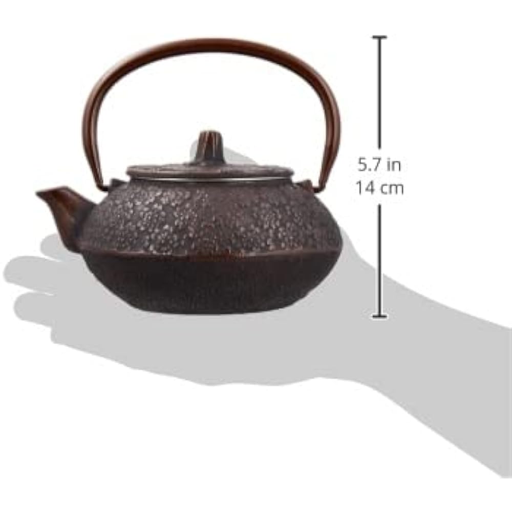Tonami Shoten Teapot Black 0.5L Round Sakura 102-12