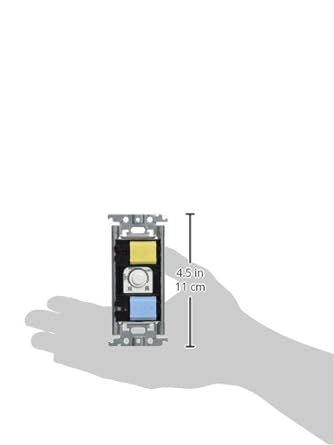 Panasonic Cosmo Series Wide 21 Embedded Electronic Ventilation Fan Delayed Stop Switch Set 2-Place Operation Type "On" "Off" Display Switch 0.5A, Firefly Switch B White WTC53516W
