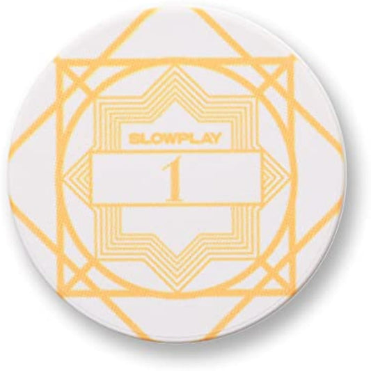 SLOWPLAY Nash Ceramic Poker Chips Bulk Casino Grade Ceramic 10 Gram Poker Chips for Texas Hold'em 39mm Professional Chips 50 Pack of 1
