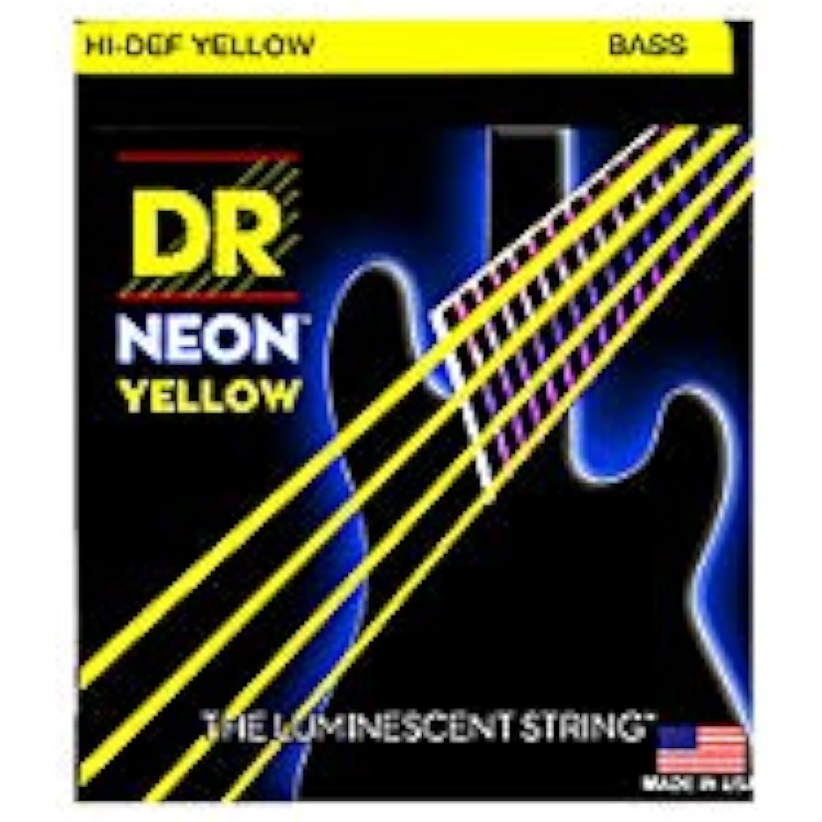 DR 5-string electric bass strings NYB5-45 Hi-Def NEON YELLOW