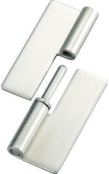 TRUSCO Stainless steel heavy weight insert/remove hinge, total length 100mm, left-hand use (1 set = 1 bag) TNH-100CL