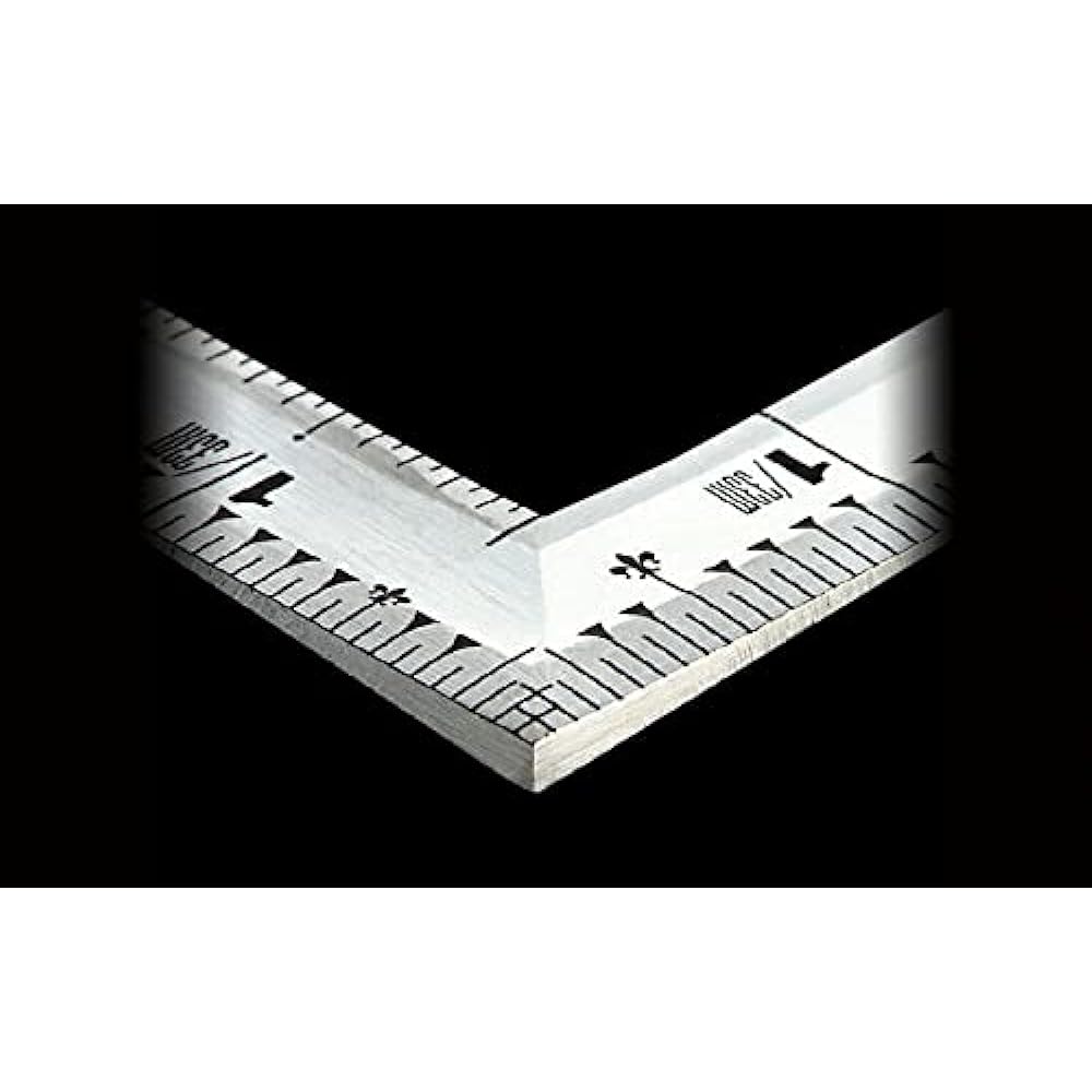 Shinwa Sokutei Curved Scale, Silver 1 Shaku 5 Sun, Inner Pita Tsuru Turtle, For Carpenters, Back Angle Scale, Red Numbers 10332