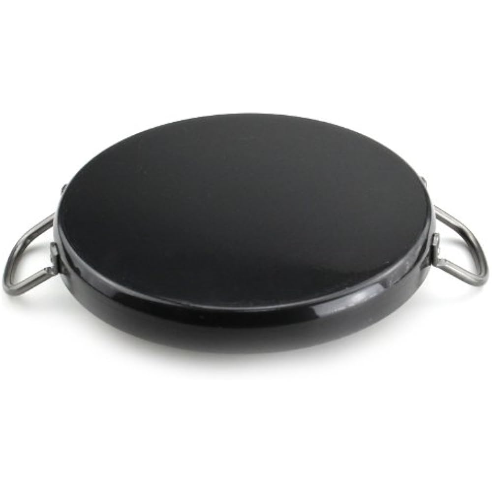 Captain Stag Barbecue Iron Plate Fiber Line Extra Thick Round Iron Plate 26cm M-6692M-6692