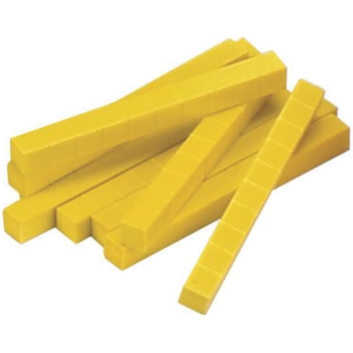 EAI Educational Base 10 Rods Yellow Plastic 50 Piece Set