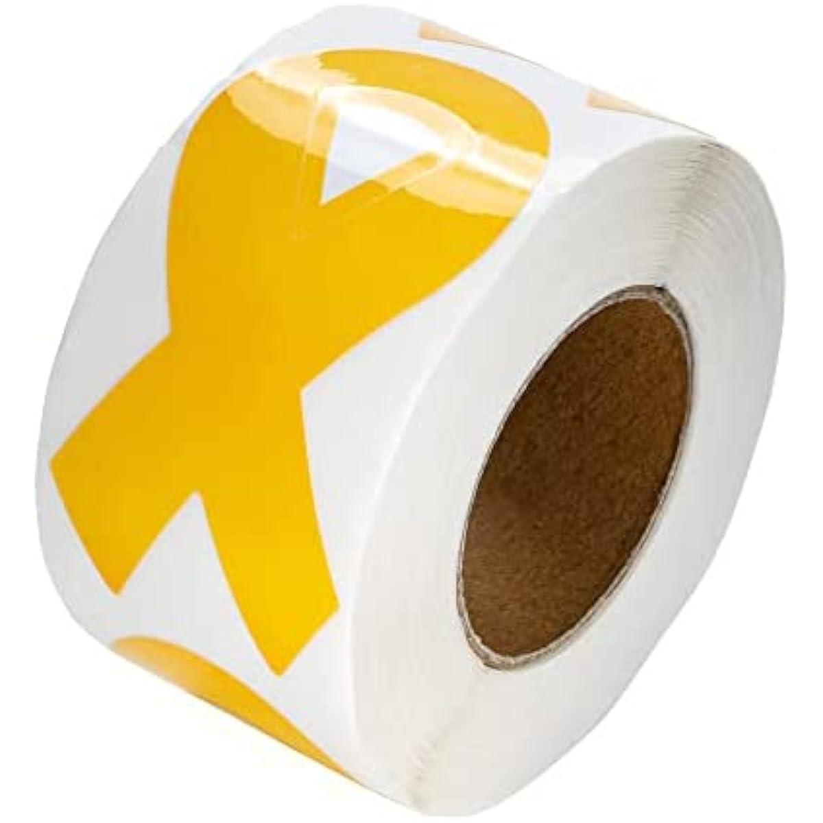 Fundraising For A Cause 250 Gold Ribbon Stickers - Large Ribbon (250 Stickers)