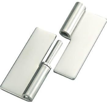 TRUSCO Stainless steel heavy weight insert/remove hinge, total length 100mm, left-hand use (1 set = 1 bag) TNH-100CL