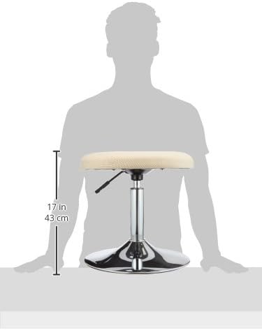 Rene Seiko Corn Wide Stool Red/Chrome Plated CNW2-4053