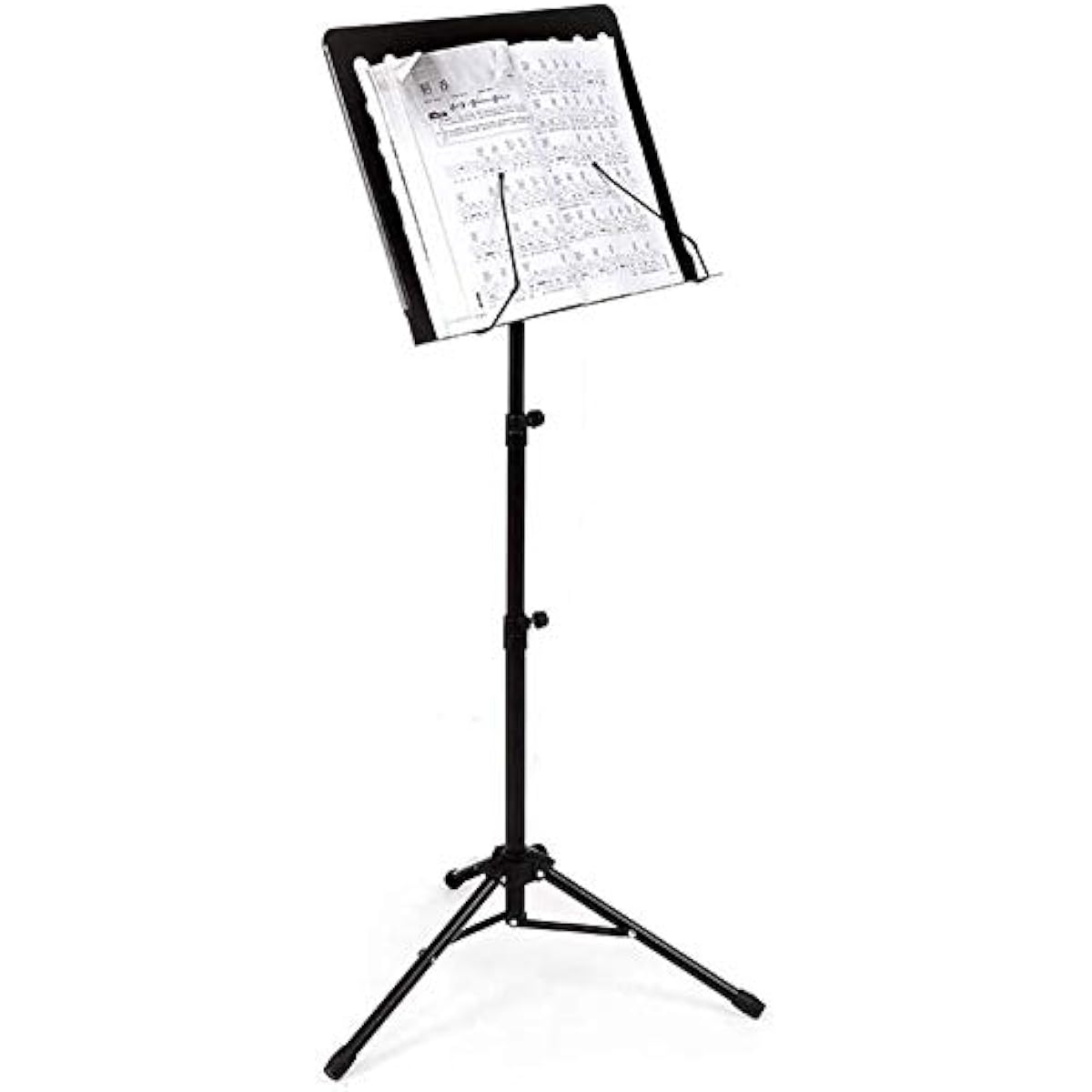 Lightweight Music Stand, Large Spectrum Folding Top and Bottom, Bold and Thick Iron Guitar Music Shelf (Color, A), A