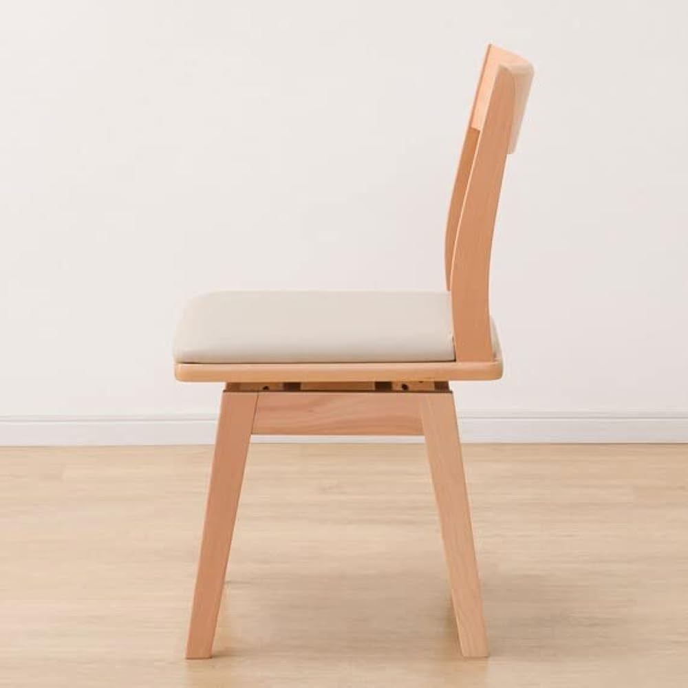 [NITORI] NITORI Dining chair with rounded corners that is safe for small children Rotating SI01A S MBR 4012932