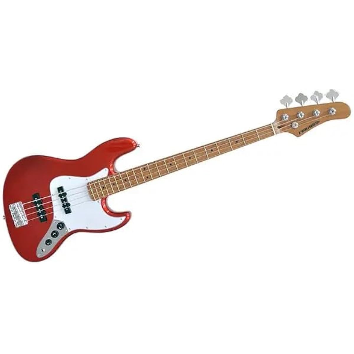 PLAYTECH Electric Bass Jazz Bass Type Metallic Red [Carbonized Maple Neck]