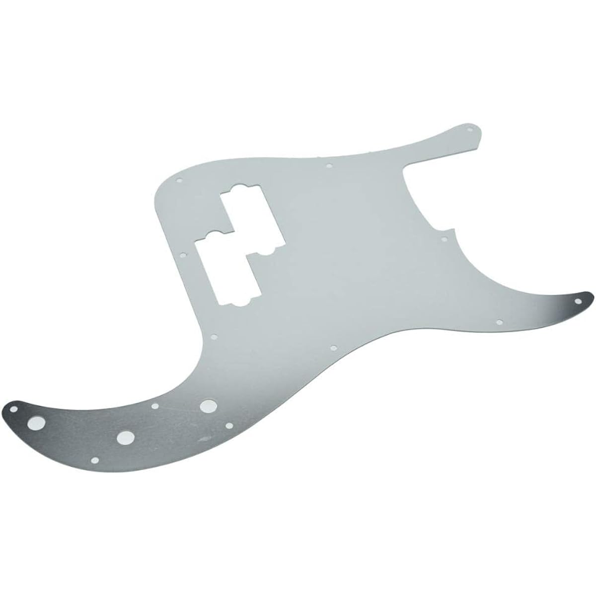 KAISH 13 Hole Metal Aluminum Anodized Left Handed P Bass Style Pickguard American Modern Style Standard Bass Pickguard Precision P Bass Silver