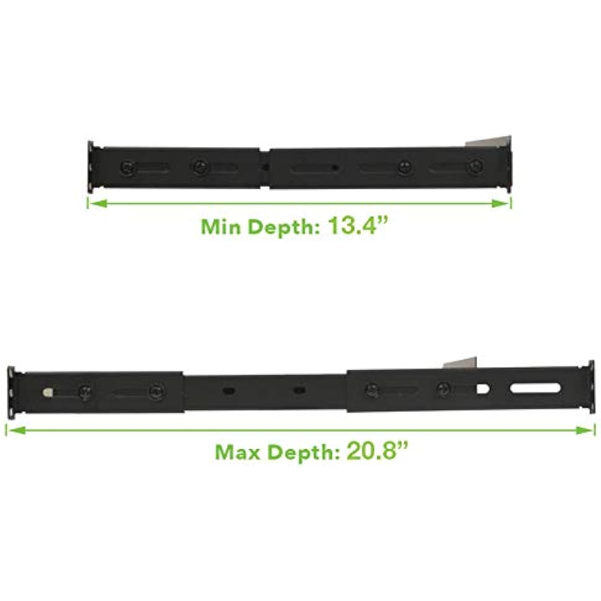 NavePoint Vented 4 Post Shelf Adjustable Black 350mm Depth 1U 240lb Cold Rolled Steel CE Compliant