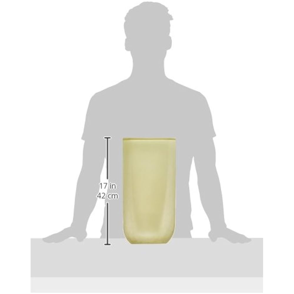 Clay Planter FRP VASE SQUARE 20□41H CLEAR 840-861-000
