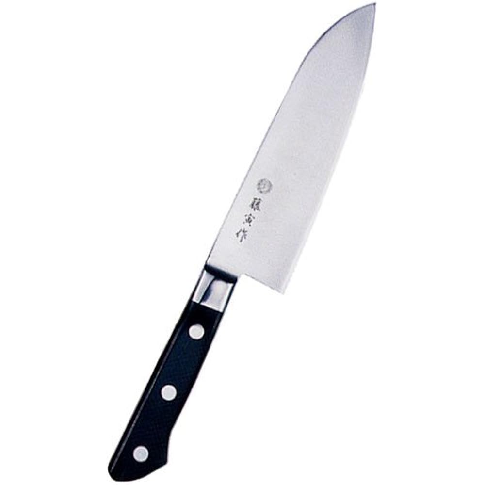 Made by Fujitora Santoku 170mm Made in Japan Cobalt alloy steel Double-edged All-purpose knife that can be used for a wide range of meat, fish, and vegetables DP Cobalt alloy steel split with base FU-503