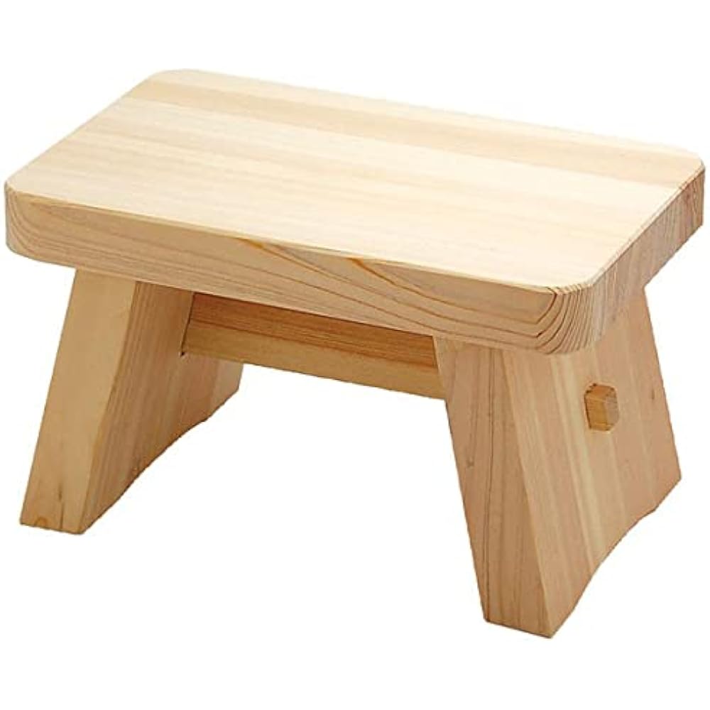Water-resistant and durable Hinoki bath chair Bath chair Medium 25.5 x 16.5 x Height 15.5 cm Made in Japan Enjoy a bit of a hot spring inn feeling with this wooden chair Enver Helluk