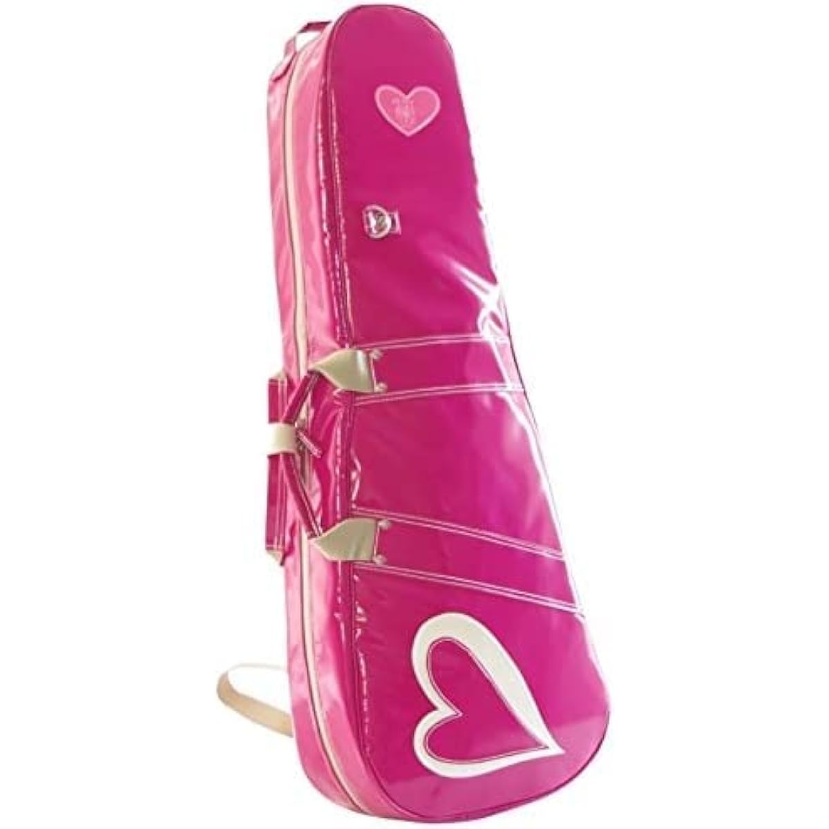 NAHOK Backpack-style Violin Rain Cover "Paganini/wf" Fuchsia Pink/Heart [Waterproof fabric made in Germany x special temperature control function & shock absorbing material + waterproof zipper] Fabric from Germany, Made in Japan.