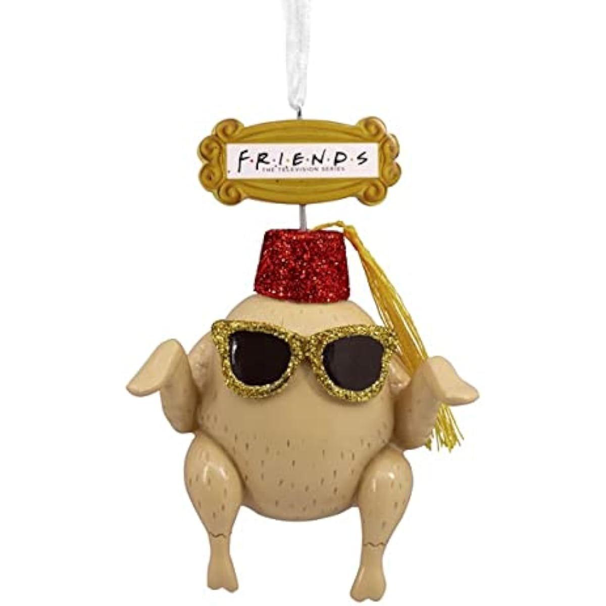 Hallmark Friends Collectible Christmas Ornament (Fez Türkiye and Sunglasses)