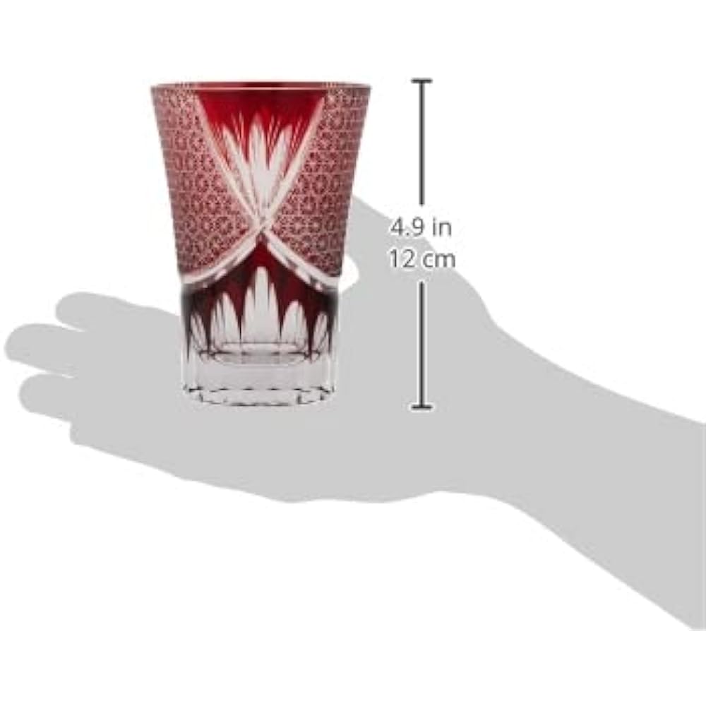 NARUMI Glass Glass Works Swirl Red 320cc Tumbler GW6054-224RD