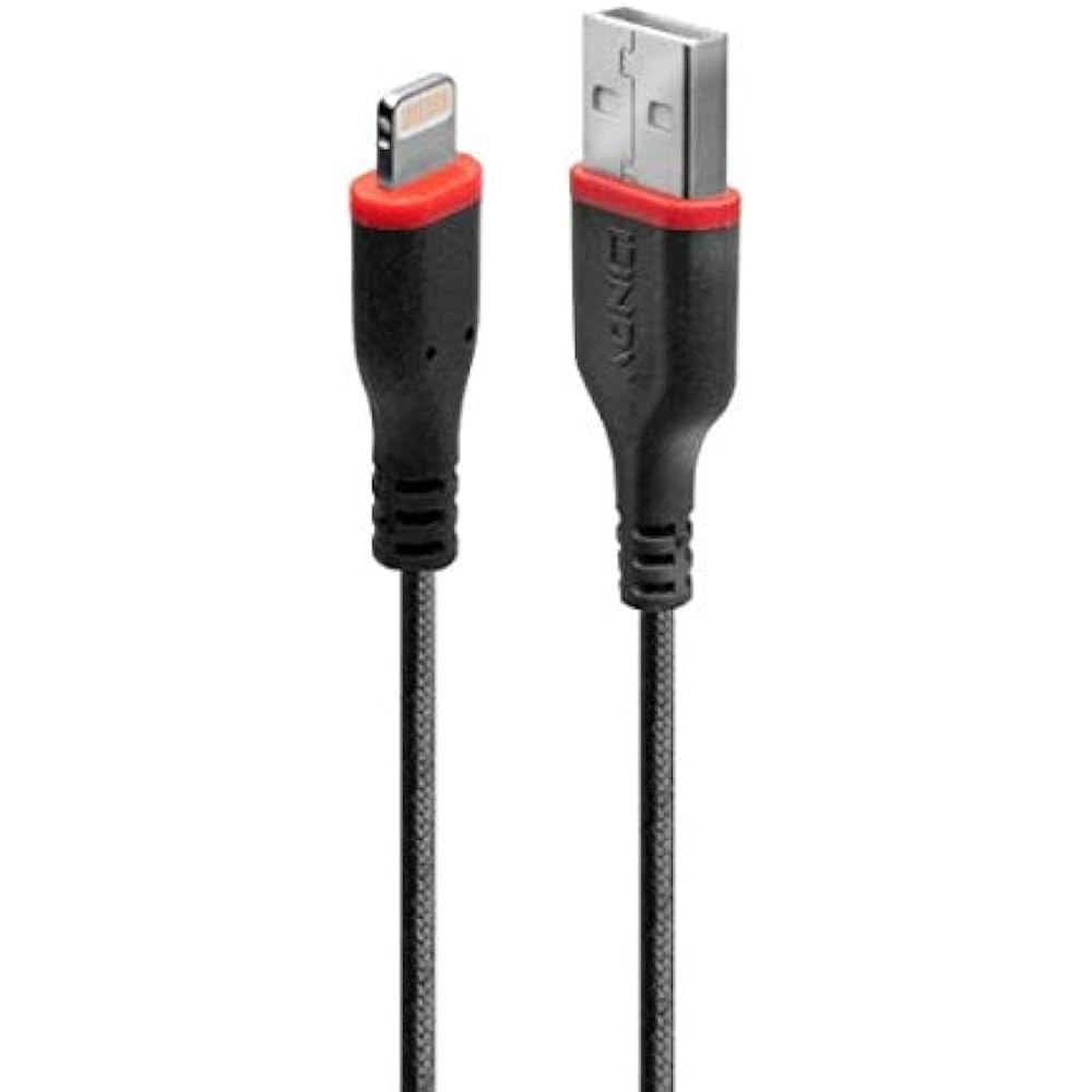 LINDY USB TypeA-Lightning charging cable, high strength type, 2m (model number: 31292)