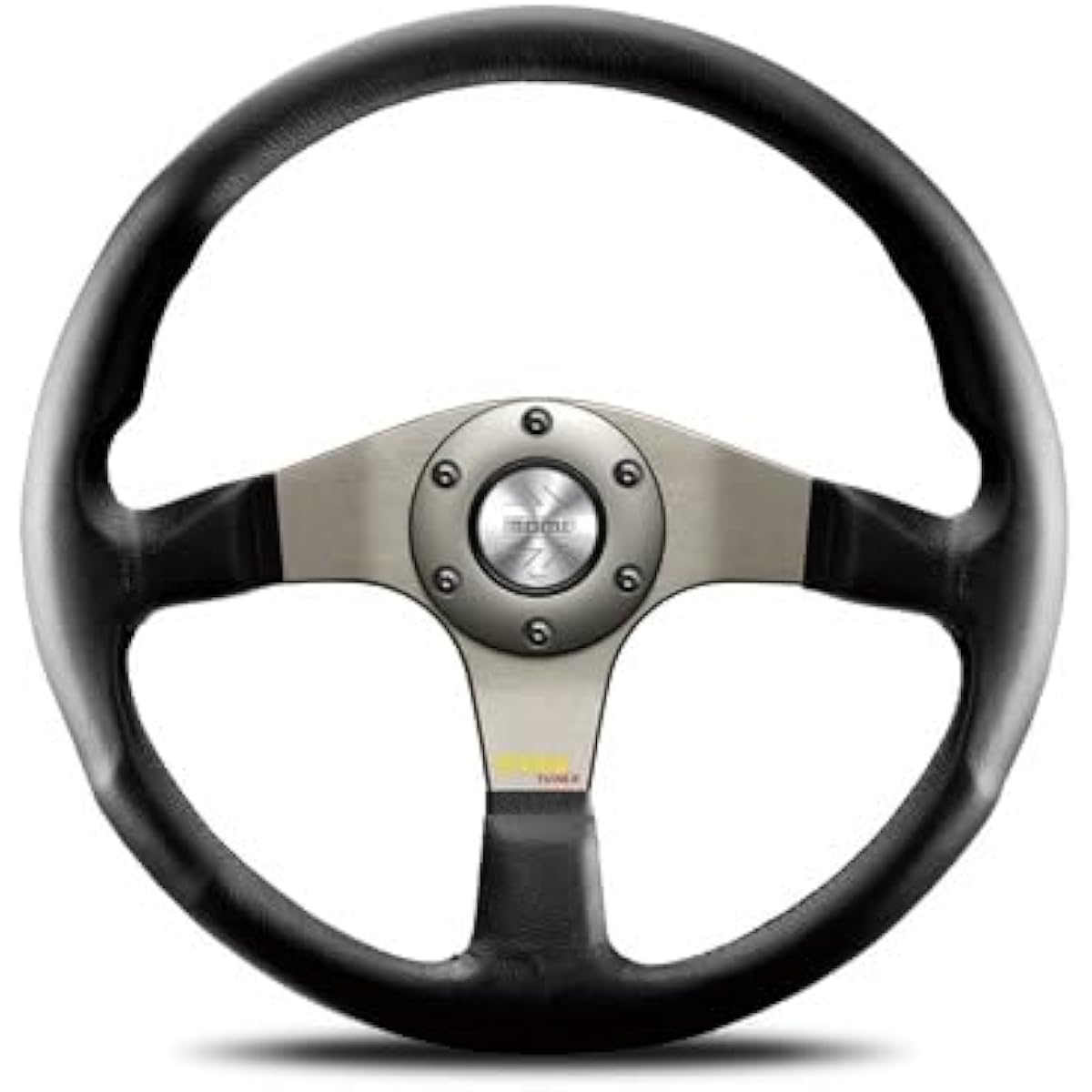 MOMO steering tuner BK leather/dark gray spokes 350mm