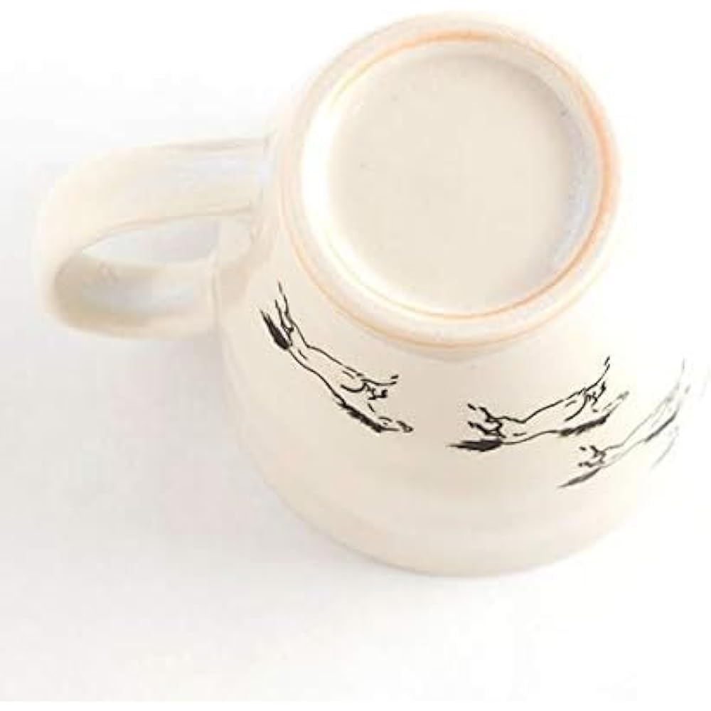 Ohori Soma Ware Matsunaga Kiln Uma Kuyukihisa (Successful) Mug (Ivory) Mug Coffee Cup Tea Cup Stylish 60th Birthday Celebration