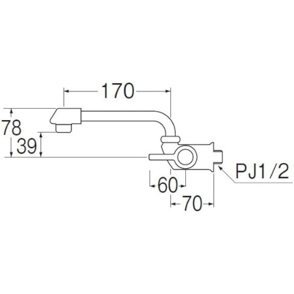 SANEI [Ceramic faucet/Cold region specification] Long body faucet Pipe length 110mm JY202HCK-13