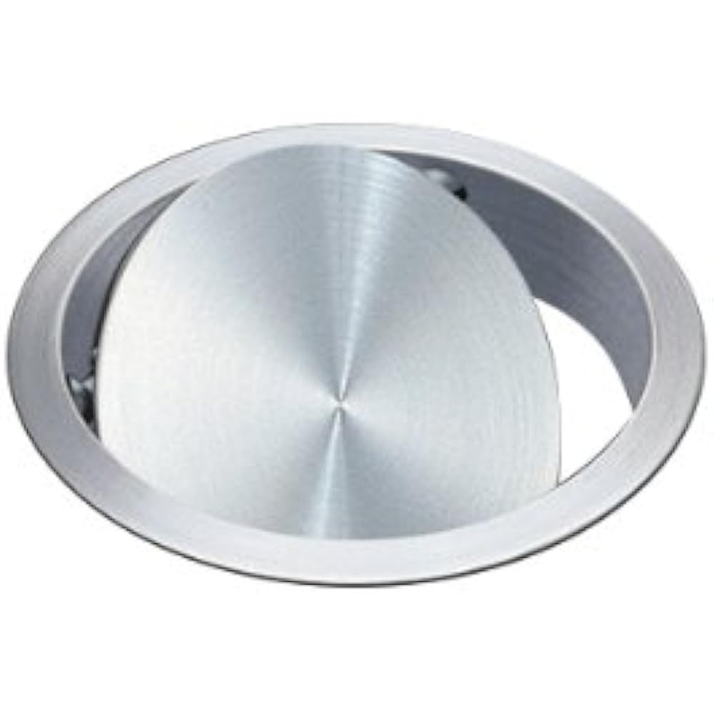 Sugatsune Industries Lamp Mark Stainless Steel Scrap Inlet with Lid AD-GD015-HL