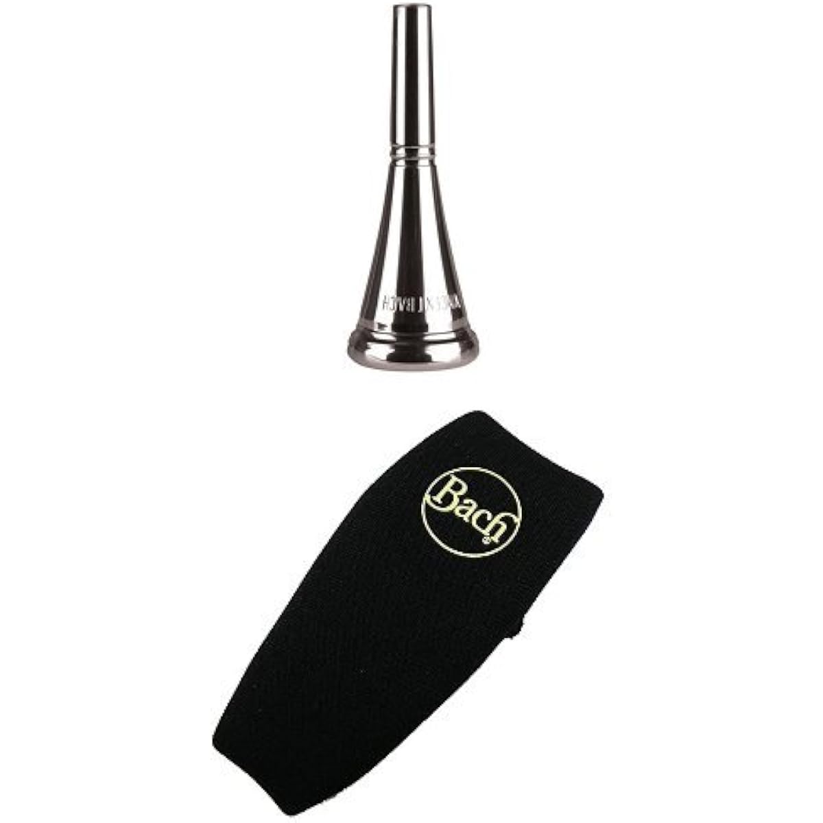 Bach French Horn Mouthpiece 7S Silver Plated Finish & Neoprene Mouthpiece Pouch Set