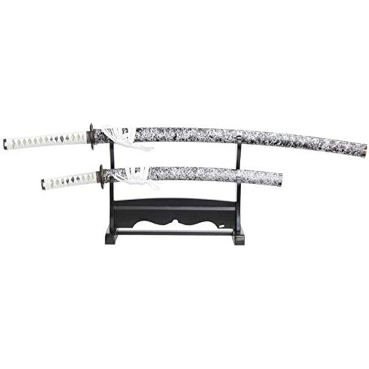 Imitation sword Cloud series Silver cloud with stand and sword bag Large and small swords Blade with blade pattern Plated alloy [neu103set] Art sword [Cash on delivery not available]