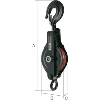 TRUSCO Strong Pulley Snatch Hook Type 100mm TSB1001