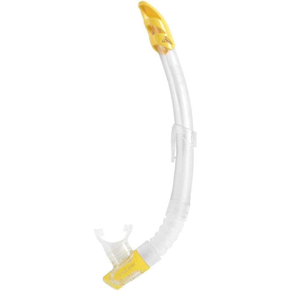 CRESSI Scuba Snorkeling Snorkel [GAMMA] Splash Guard Soft Silicone Mouthpiece with Drain Valve [Genuine Product]