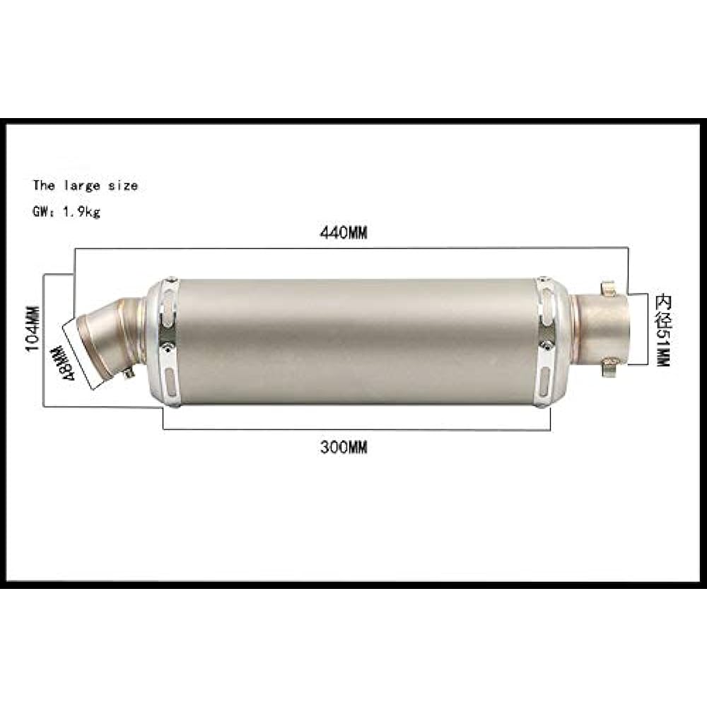 Bike Muffler Slip-on Muffler Bike Silencer R3 R6 R15 Ninja250 Ninja400 duke200 RC390 50.8mm φ50.8