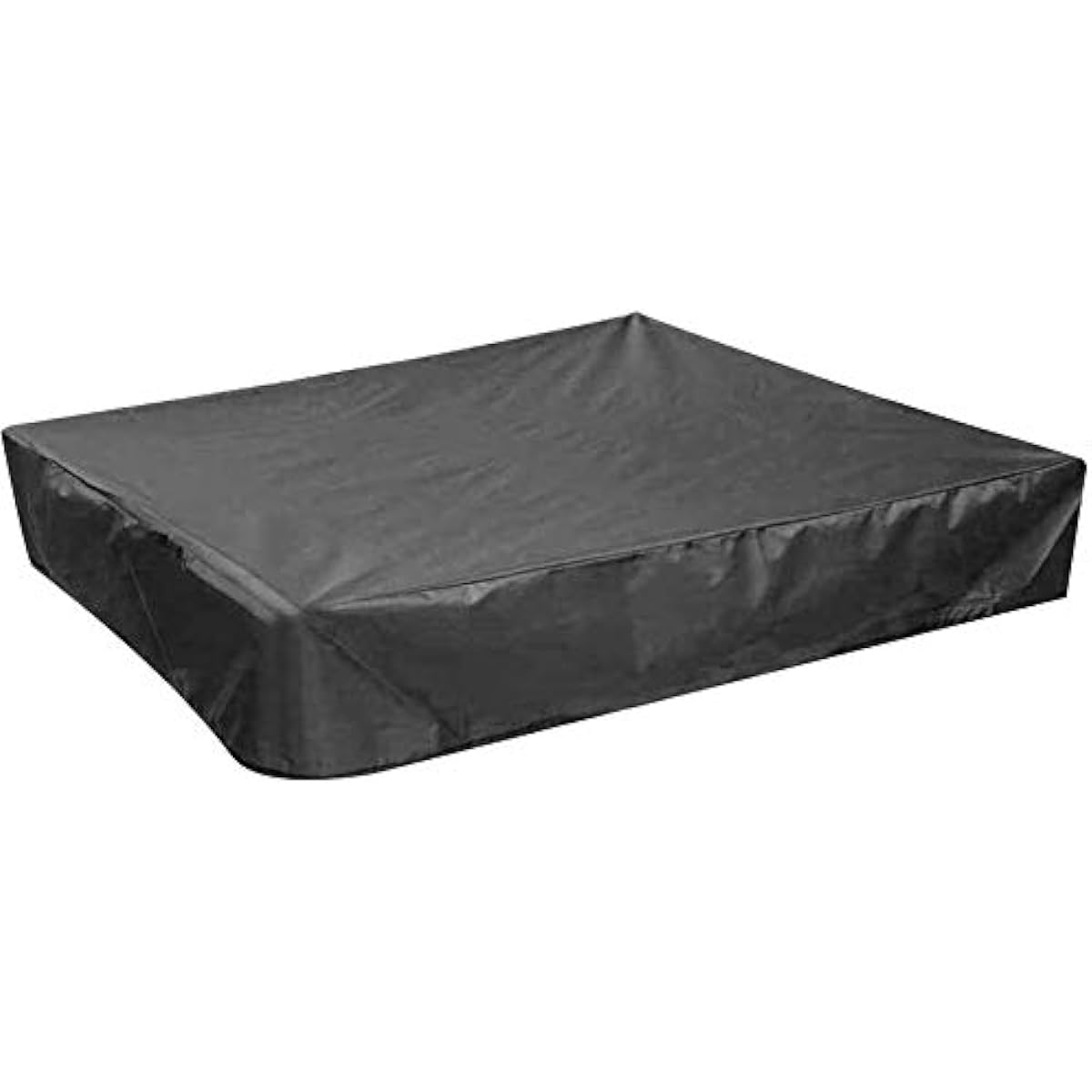 PERFETSELL Sandbox Cover Square Waterproof Sand Pit Cover Dustproof Protection 120x120cm Sandpit Pool Cover Black Sandbox Canopy with Drawstring Avoid the Sand and Toys Contamination