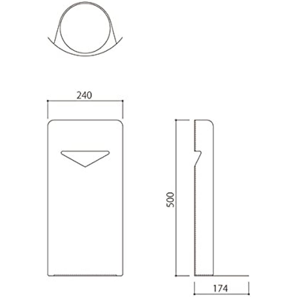 Shinkyowa Fire Extinguisher Box Stationary Corner Type SK-FEB-FG220C Silver